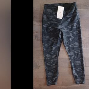 Fabletics Black and Gray Leggings Stretchy Athletic Fit